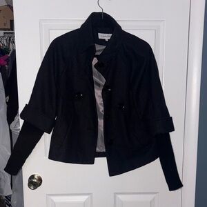 Calvin Klein Women's Black Pea Coat